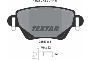 Textar Σετ τακάκια, Δισκόφρενα - 2355702