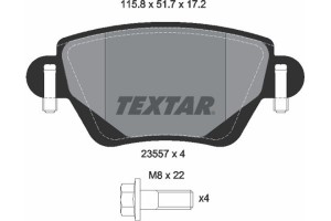 Textar Σετ τακάκια, Δισκόφρενα - 2355701