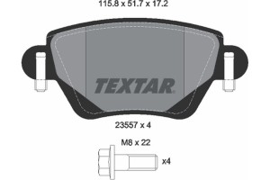 Textar Σετ τακάκια, Δισκόφρενα - 2355701