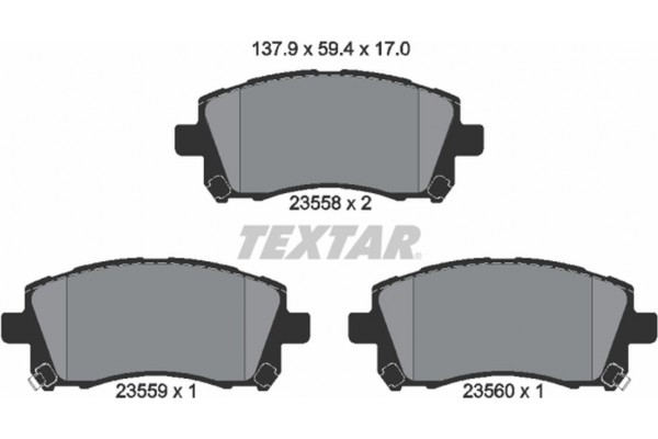 Textar Σετ τακάκια, Δισκόφρενα - 2355802 Textar Σετ τακάκια, Δισκόφρενα - 2355802