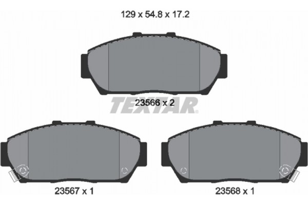 Textar Σετ τακάκια, Δισκόφρενα - 2356601