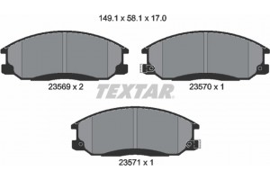 Textar Σετ τακάκια, Δισκόφρενα - 2356901