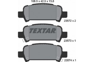 Textar Σετ τακάκια, Δισκόφρενα - 2357202