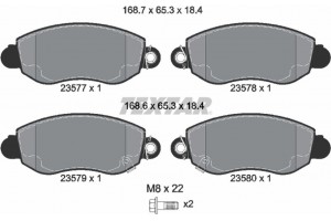 Textar Σετ τακάκια, Δισκόφρενα - 2357701
