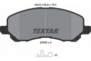 Textar Σετ τακάκια, Δισκόφρενα - 2358401