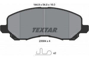 Textar Σετ τακάκια, Δισκόφρενα - 2358401