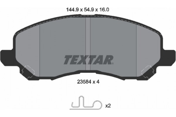Textar Σετ τακάκια, Δισκόφρενα - 2358401