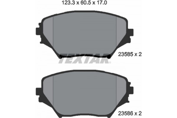 Textar Σετ τακάκια, Δισκόφρενα - 2358501