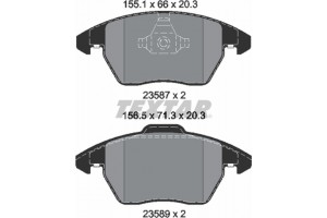 Textar Σετ τακάκια, Δισκόφρενα - 2358704