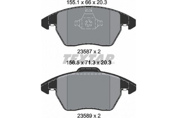 Textar Σετ τακάκια, Δισκόφρενα - 2358704
