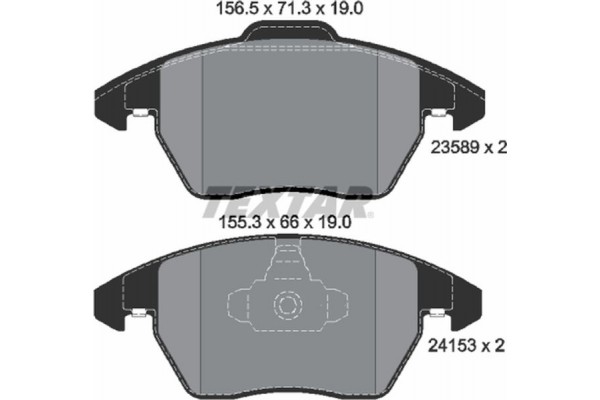Textar Σετ τακάκια, Δισκόφρενα - 2358901