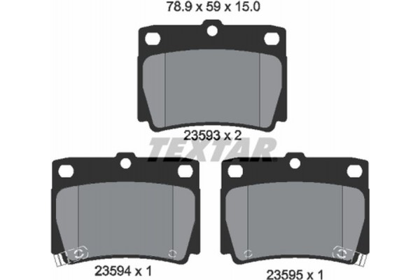 Textar Σετ τακάκια, Δισκόφρενα - 2359301