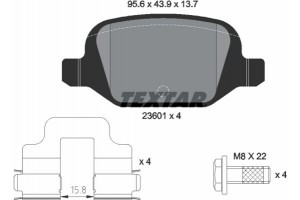 Textar Σετ τακάκια, Δισκόφρενα - 2360102