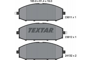 Textar Σετ τακάκια, Δισκόφρενα - 2361101