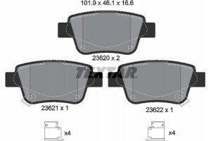 Textar Σετ τακάκια, Δισκόφρενα - 2362002