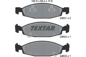 Textar Σετ τακάκια, Δισκόφρενα - 2363101