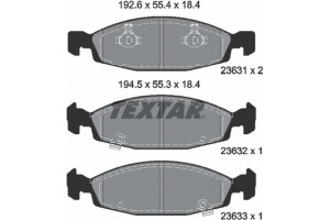 Textar Σετ τακάκια, Δισκόφρενα - 2363101