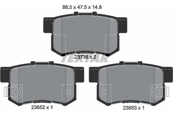 Textar Σετ τακάκια, Δισκόφρενα - 2365201 Textar Σετ τακάκια, Δισκόφρενα - 2365201