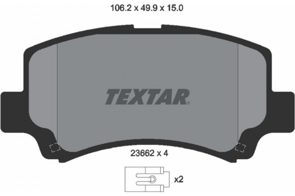 Textar Σετ τακάκια, Δισκόφρενα - 2366201