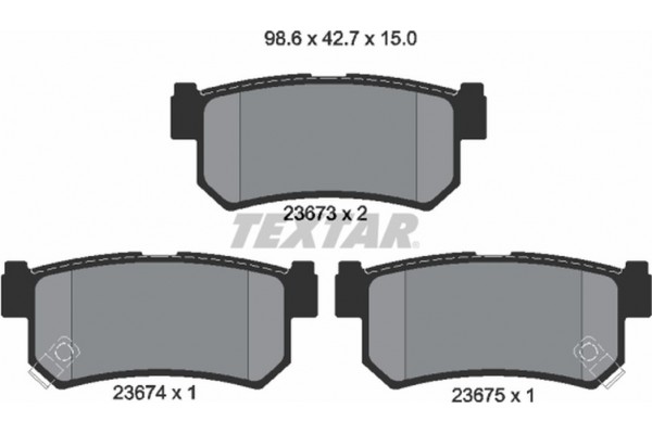 Textar Σετ τακάκια, Δισκόφρενα - 2367301