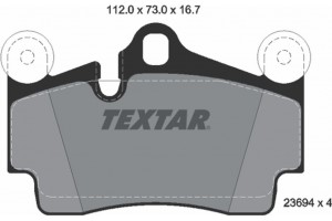 Textar Σετ τακάκια, Δισκόφρενα - 2369402