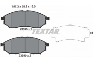 Textar Σετ τακάκια, Δισκόφρενα - 2369801
