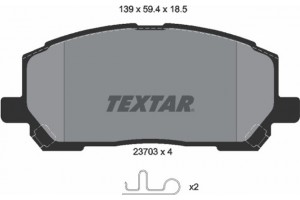 Textar Σετ τακάκια, Δισκόφρενα - 2370301