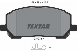 Textar Σετ τακάκια, Δισκόφρενα - 2370301