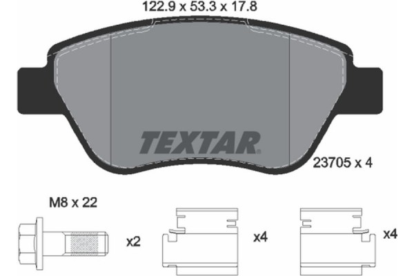 Textar Σετ τακάκια, Δισκόφρενα - 2370503