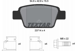 Textar Σετ τακάκια, Δισκόφρενα - 2371401