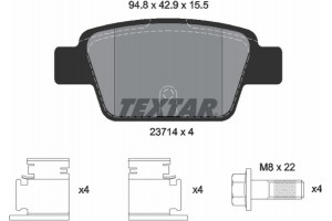 Textar Σετ τακάκια, Δισκόφρενα - 2371401