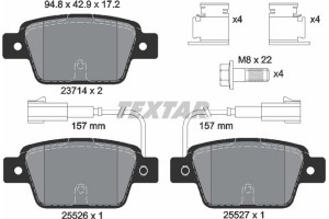 Textar Σετ τακάκια, Δισκόφρενα - 2371403