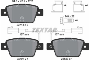 Textar Σετ τακάκια, Δισκόφρενα - 2371403
