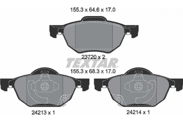 Textar Σετ τακάκια, Δισκόφρενα - 2372001