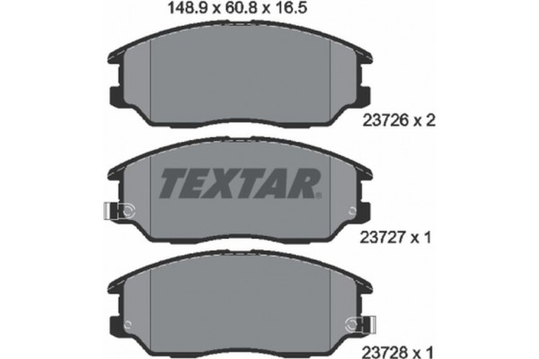 Textar Σετ τακάκια, Δισκόφρενα - 2372601 Textar Σετ τακάκια, Δισκόφρενα - 2372601