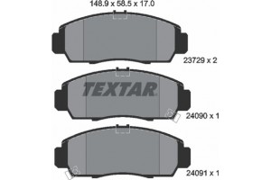 Textar Σετ τακάκια, Δισκόφρενα - 2372901