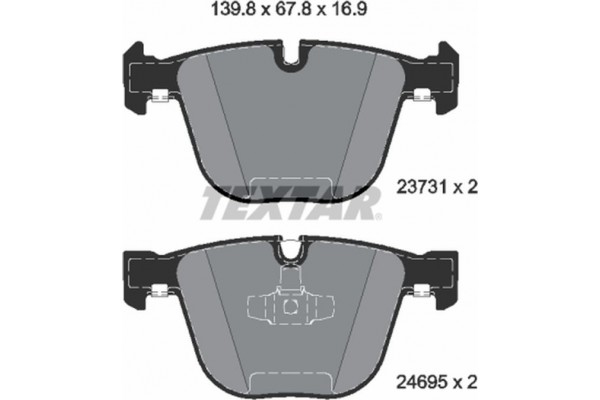 Textar Σετ τακάκια, Δισκόφρενα - 2373101