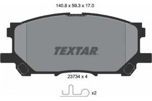 Textar Σετ τακάκια, Δισκόφρενα - 2373401