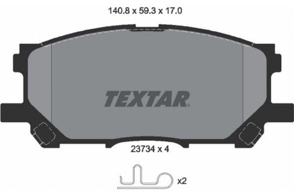 Textar Σετ τακάκια, Δισκόφρενα - 2373401