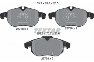 Textar Σετ τακάκια, Δισκόφρενα - 2373807