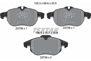 Textar Σετ τακάκια, Δισκόφρενα - 2373807