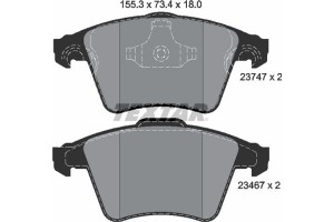 Textar Σετ τακάκια, Δισκόφρενα - 2374701