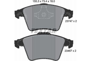 Textar Σετ τακάκια, Δισκόφρενα - 2374701