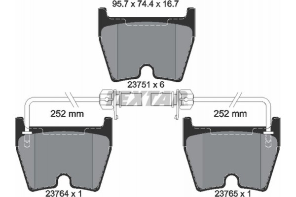 Textar Σετ τακάκια, Δισκόφρενα - 2375101