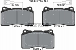Textar Σετ τακάκια, Δισκόφρενα - 2375603