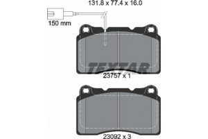 Textar Σετ τακάκια, Δισκόφρενα - 2375701