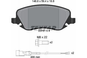 Textar Σετ τακάκια, Δισκόφρενα - 2376101