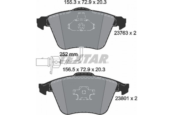 Textar Σετ τακάκια, Δισκόφρενα - 2376302