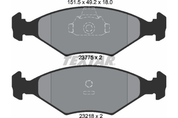 Textar Σετ τακάκια, Δισκόφρενα - 2377501