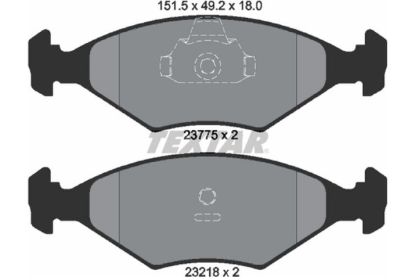 Textar Σετ τακάκια, Δισκόφρενα - 2377501